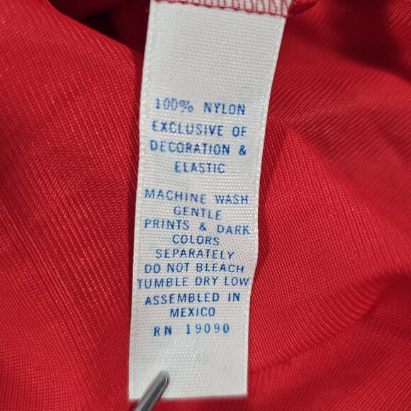 Vintage Olga Red Nylon With Lace Trim Peignoir Night Robe Old Hollywood Size P - Picture 6 of 8